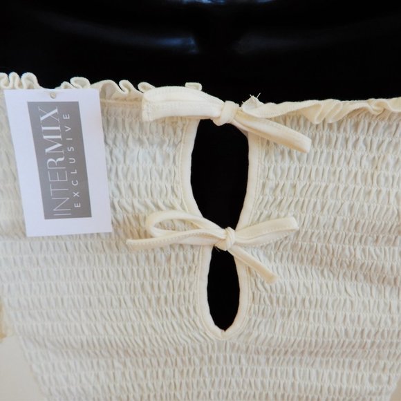 Fifth & Mode - Eva Smocked Top in Ivory - NWT - Picture 7 of 8